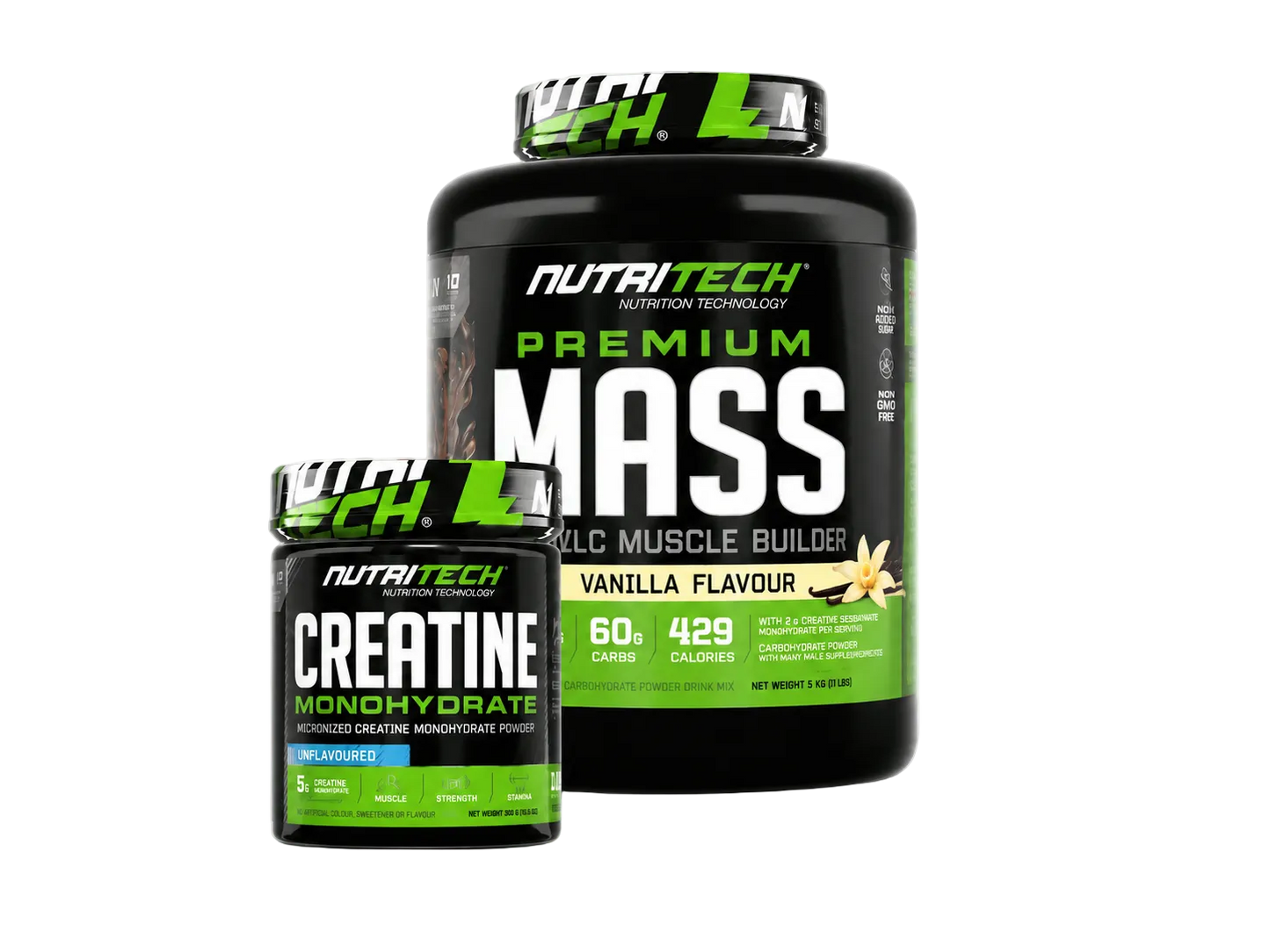 Nutritech Heavyweight Bundle (Mass 5kg + Creatine 500g)