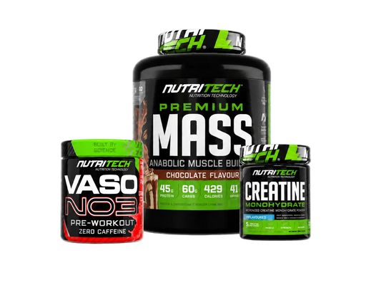 Nutritech Complete Gainer Bundle (Mass 5kg + Creatine + VASO N03)