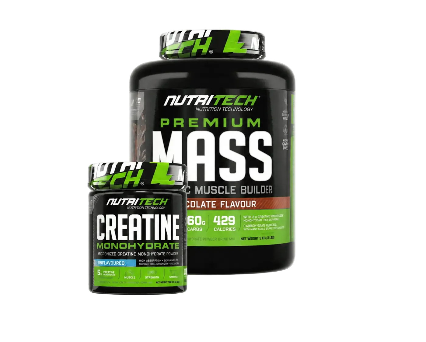 Nutritech Heavyweight Bundle (Mass 5kg + Creatine 500g)
