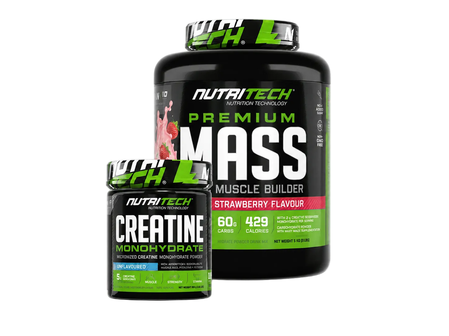 Nutritech Heavyweight Bundle (Mass 5kg + Creatine 500g)