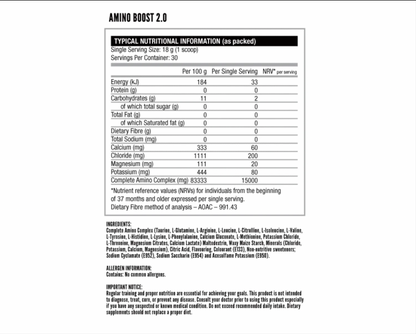 Amino Boost 2.0 540g – BCAA & Electrolyte Formula