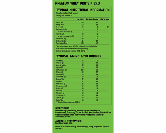 Premium Pure Whey 2kg – Isolate & Concentrate